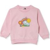 Hellobaby Kız Bebek Sweatshirt Çiçek Baskılı Bisiklet Yaka Long Sleeve - Pembe - 2 - 3 Yaş