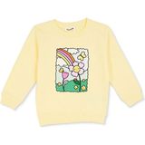 Hellobaby Kız Bebek Sweatshirt Çiçek Baskılı Bisiklet Yaka Long Sleeve - Sarı - 3 - 4 Yaş