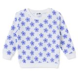 HelloBaby Kız Bebek Sweatshirt Çiçek Baskılı Bisiklet Yaka Uzun Kol - Ekru
