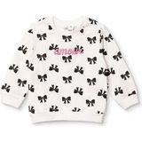 Hellobaby Kız Bebek Sweatshirt Fiyonk Baskılı Bisiklet Yaka Long Sleeve - Ekru - 3 - 6 Ay