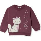 Hellobaby Kız Bebek Sweatshirt Hayvan Baskılı Bisiklet Yaka Long Sleeve - Mürdüm - 2 - 3 Yaş