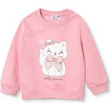 Hellobaby Kız Bebek Sweatshirt Hayvan Baskılı Bisiklet Yaka Long Sleeve - Pembe - 6 - 9 Ay