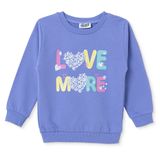 HelloBaby Kız Bebek Sweatshirt Yazı Baskılı Bisiklet Yaka Long Sleeve - Lila