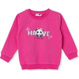 Hellobaby Kız Bebek Sweatshirt Yazı Baskılı Bisiklet Yaka Long Sleeve - Pembe - 4 - 5 Yaş