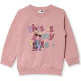 Hellobaby Kız Bebek Sweatshirt Yazı Baskılı Bisiklet Yaka Uzun Kol - Pembe - 9 - 12 Ay