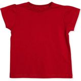 Hellobaby Kız Bebek Tişört Bisiklet Yaka Short Sleeve - Kırmızı - 9 - 12 Ay
