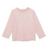 HelloBaby Kız Bebek Tişört Bisiklet Yaka Uzun Kol - Açık Pembe