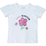 Hellobaby Kız Bebek Tshirt Süprem Bisiklet Yaka Kısa Kol - Ekru - 3 - 6 Ay