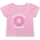 Hellobaby Kız Bebek Tshirt Süprem Bisiklet Yaka Kısa Kol - Pembe - 12 - 18 Ay
