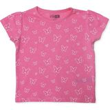 Hellobaby Kız Bebek Tshirt Süprem Bisiklet Yaka Kısa Kol - Pembe - 3 - 6 Ay