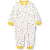 Hellobaby Kız Bebek Tulum Çıtçıtlı Bisiklet Yaka Uzun Kol Patikli - Ekru - 3 - 6 Ay
