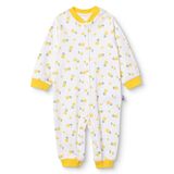 HelloBaby Kız Bebek Tulum Çıtçıtlı Bisiklet Yaka Uzun Kol Patikli - Ekru