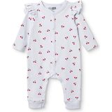 Hellobaby Kız Bebek Tulum Hayvan Baskılı Çıtçıtlı Bisiklet Yaka Uzun Kol Patiksiz - Açık Mavi - 6 - 9 Ay
