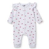 HelloBaby Kız Bebek Tulum Hayvan Baskılı Çıtçıtlı Bisiklet Yaka Uzun Kol Patiksiz - Açık Mavi