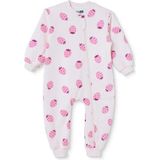 Hellobaby Kız Bebek Uyku Tulumu Çilek Baskılı Fermuarlı Bisiklet Yaka Uzun Kol Ribanalı - Pembe - 9 - 12 Ay