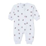 HelloBaby Kız Bebek Uyku Tulumu Slogan Baskılı Fermuarlı Bisiklet Yaka Long Sleeve Ribanalı - Ekru