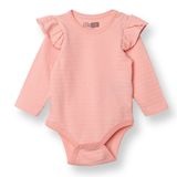 HelloBaby Kız Bebek Uzun Kol Body Çıtçıtlı Bisiklet Yaka - Pembe