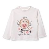 HelloBaby Kız Bebek Uzun Kol Tshirt İnterlok Bisiklet Yaka Uzun Kol