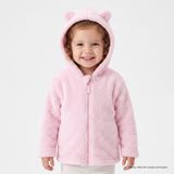 HelloBaby Kız Bebek Welsoft Hırka Fermuarlı Kapüşonlu Long Sleeve - Pembe