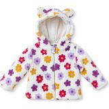 Hellobaby Kız Bebek Welsoft Mont Çiçek Baskılı Fermuarlı Bisiklet Yaka Long Sleeve - 3 - 6 Ay