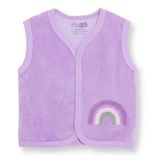 HelloBaby Kız Bebek Yelek Hayvan Baskılı Çıtçıtlı V Yaka Atlet - Lila