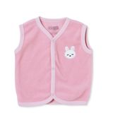 HelloBaby Kız Bebek Yelek Hayvan Baskılı Çıtçıtlı V Yaka Atlet - Pembe