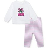 Hellobaby Kız Bebek Yenidoğan Sweatshirt-Patiksiz Alt Iki Iplik Bisiklet Yaka Uzun Kol - Pembe - 1 - 3 Ay