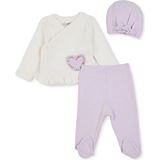 Hellobaby Kız Bebek Zıbın-Şapka-Alt Bisiklet Yaka Uzun Kol Patikli - 3 - 6 Ay - Ekru
