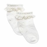 HelloBaby Kız Dantelli Çorap Bebek - Ekru