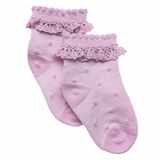 HelloBaby Kız Dantelli Çorap Bebek - Lila
