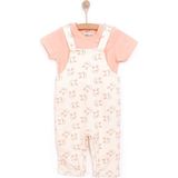 Hellobaby Kız Salopet-Tshirt Kız Bebek - 6 Ay - Mercan