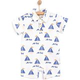 HelloBaby Little Sailor Erkek Şort Salopet Erkek Bebek - 1 Yaş - Ekru