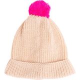 HelloBaby Renkli Ponpon Triko Unisex Bere Unisex - Ekru - Standart