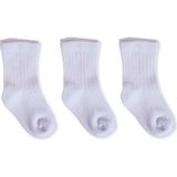 HelloBaby Unisex 3lü Soket Çorap Çizgili Beyaz 4-5 Yaş -