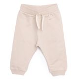 HelloBaby Unisex Bebek Eşofman Alt Şardonlu İki İplik Ribanalı Gri Melanj - Vizon