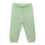 HelloBaby Unisex Bebek Eşofman Alt Şardonlu İki İplik Ribanalı Gri Melanj - Yeşil