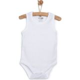 HelloBaby Unisex Beyaz Body Çıtçıtlı Atlet Kol %100 Pamuklu Nefes Alabilir Kumaş - 6 Ay
