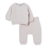HelloBaby Unisex Sweatshirt-Alt Çıtçıtlı Bisiklet Yaka Long Sleeve Patiksiz - Bej