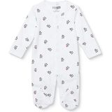 Hellobaby Unisex Tulum Slogan Baskılı Çıtçıtlı Bisiklet Yaka Uzun Kol Patikli - Beyaz Melanj - 0 - 1 Ay