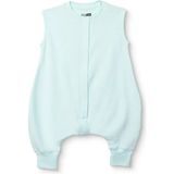 Hellobaby Unisex Uyku Tulumu Fermuarlı Bisiklet Yaka Kısa Kol Ribanalı - Mavi - 3 Yaş