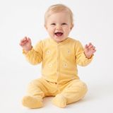 Hellobaby Yenidoğan Kadife Patikli Tulum - Sarı - 6 - 9 Ay
