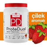 Hellobari Formula Protedual | Whey Protein - Kazein Proteini | Çilek Aromalı | 28 Porsiyon