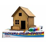 Hellove Ahşap Boyama Ev Seti Çitli Ev Deney Seti ÖLÇÜYE DİKAT