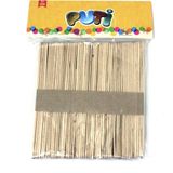 Hellove Ahşap Çubuk Dil Çubuğu KÜÇÜK Dondurma Çubuğu Renksiz 50 li Paket
