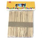 Hellove Ahşap Küçük Dondurma Çubuğu Renksiz İnce Dil Çubuğu 50'li Paket