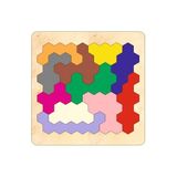 Hellove Ahşap Puzzle Tangram Zeka Oyunu Renkli Yapboz Eğitici Oyun