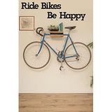 Hellove Ahşap Ride Bikes Be Happy Duvar Yazısı Duvar Süsü Bisiklet Yazısı