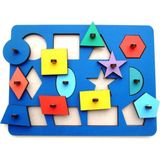 Hellove Ahşap Zeka Geliştirici Oyun Ahşap Puzzle Yapboz Eğitici Oyuncak - Renkli