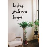 Hellove Be Kind Smile More Be You Duvar Yazısı Ahşap Duvar Tablosu