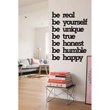 Hellove Be Real Be Yourself Ahşap Tablo Duvar Yazısı MDF Tablo Dekoratif Tablo